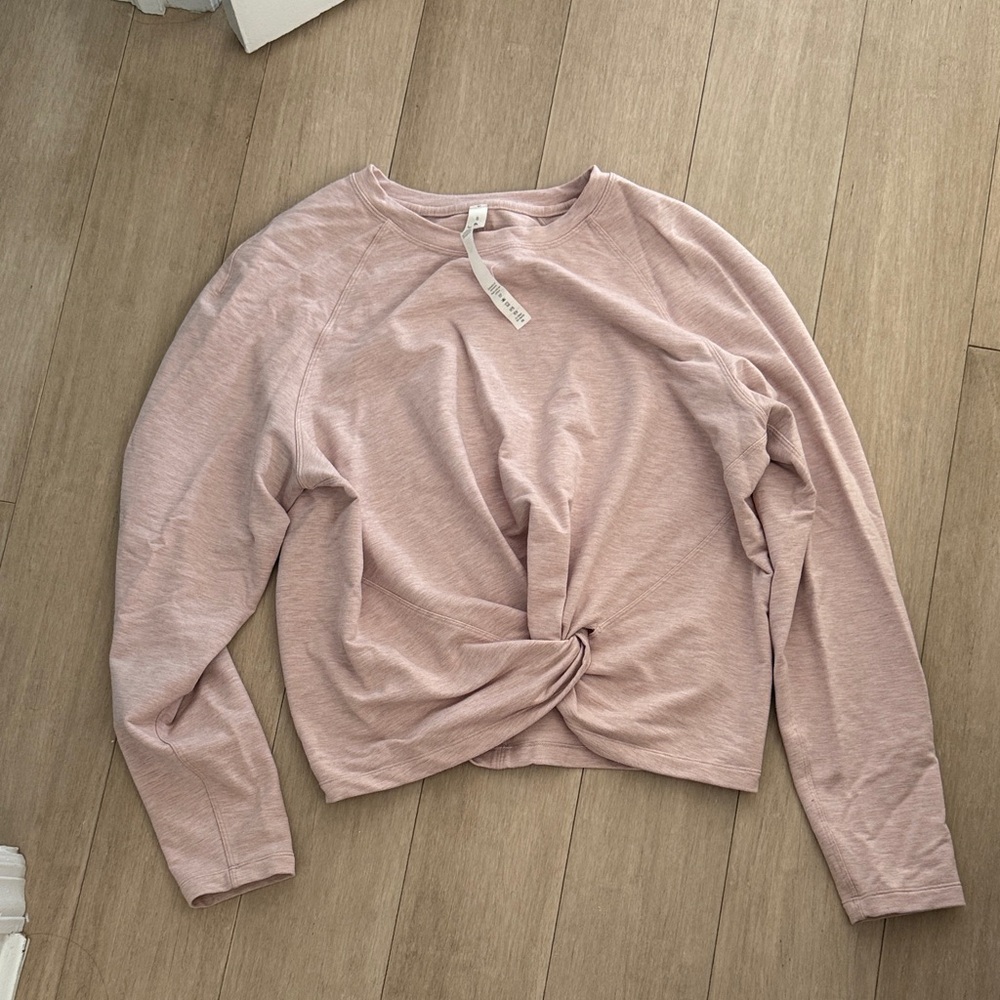 Lululemon Athletica Pink Long Sleeve Twist Sweatshirt